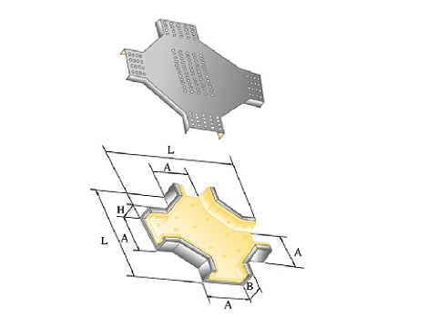 horizontal 4-way cross